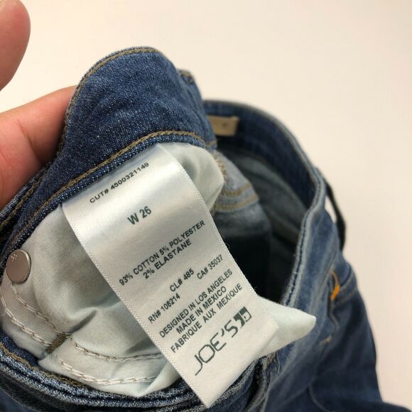 Joe's Jeans Skinny Frayed Hem 26 (Fit 28W 28L) Denim BOHO Jeans - Picture 7 of 7